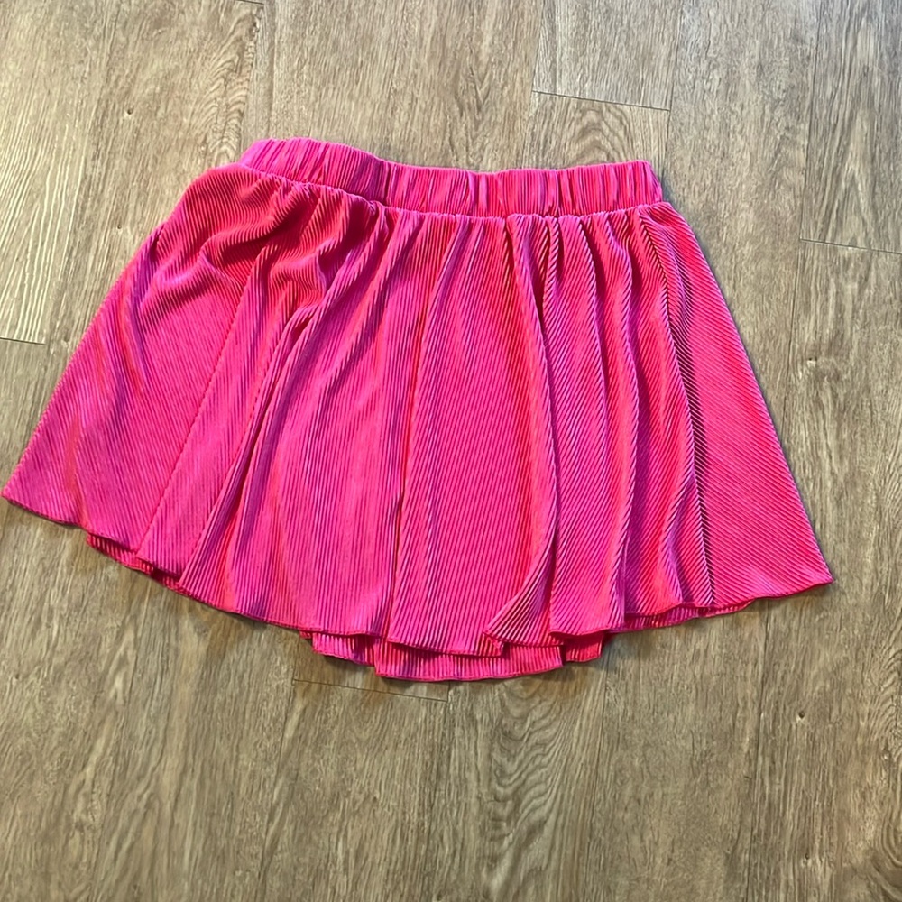 Pink Pleated Skirt